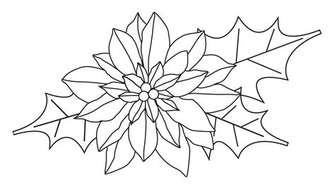 christmas tree clipart black and white|poinsettia clip art b&w.